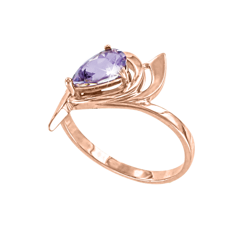 Damenring mit Amethyst Bild 1