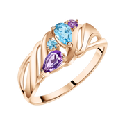 Damenring mit Topas und Amethyst Bild 1
