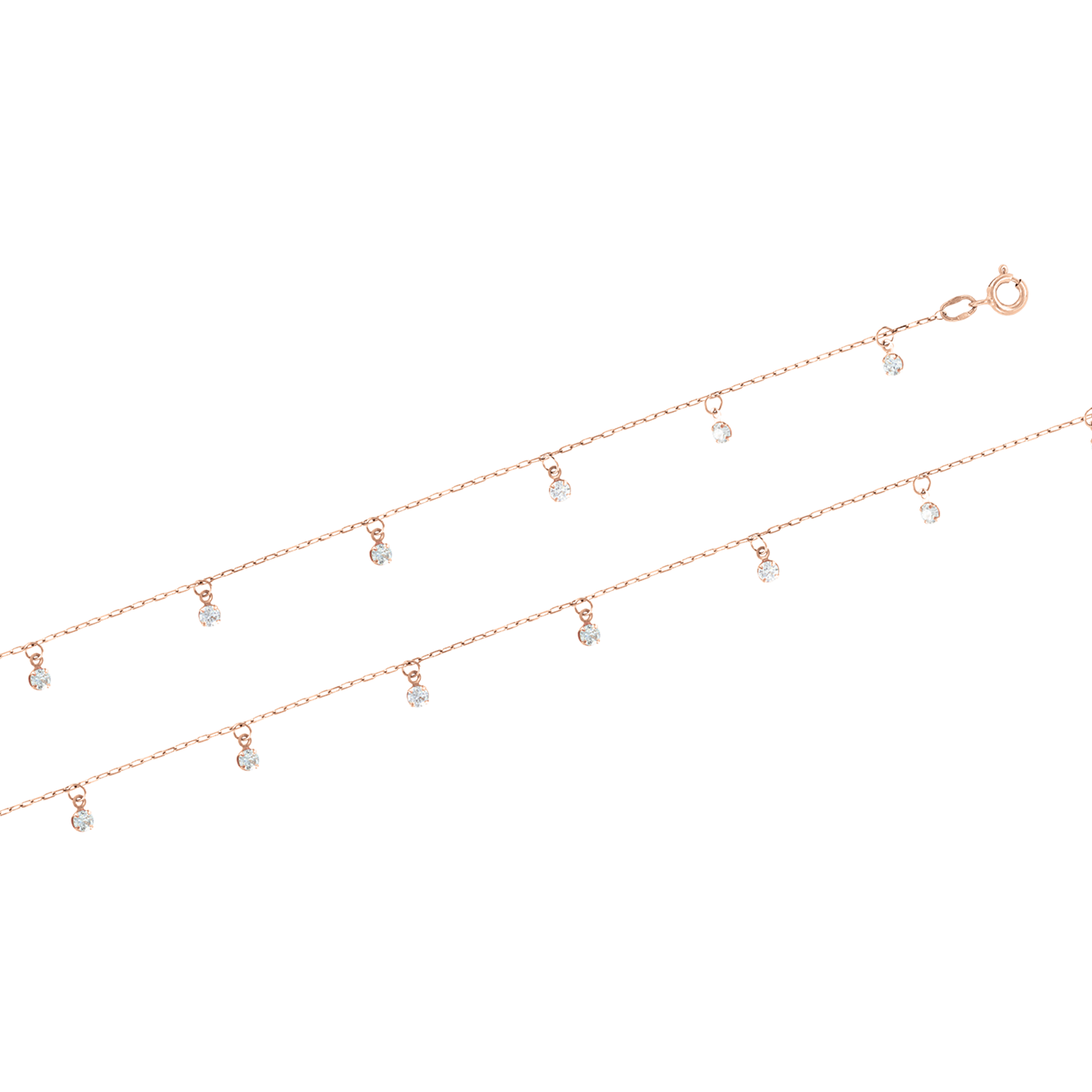 Fußkette mit Zirkonia Bild 1