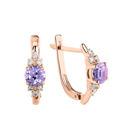 Ohrhänger mit Amethyst und Zirkonia Bild 1