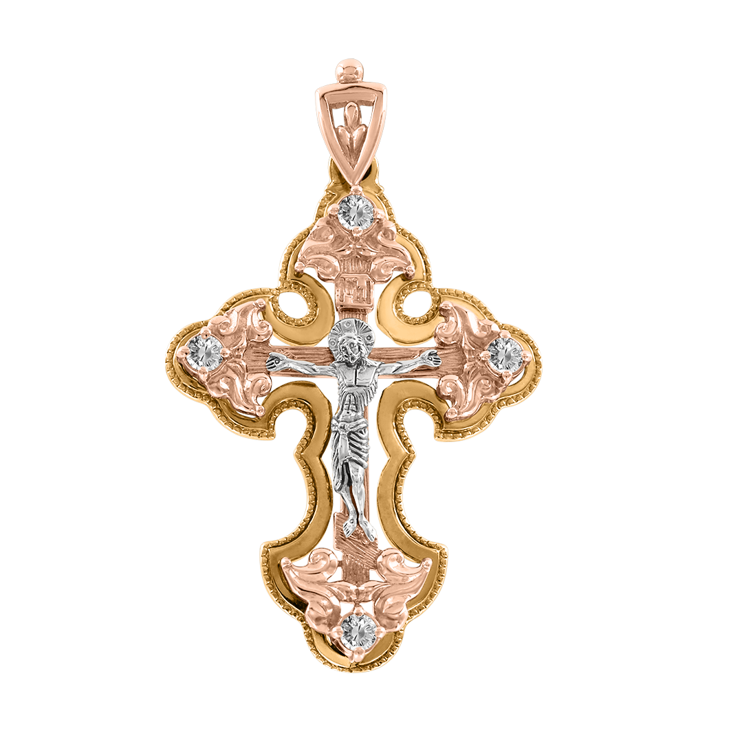 Anhänger Kreuz mit Zirkonia Bild 1