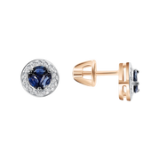 Ohrstecker mit Saphiren und Brillanten Bild 1