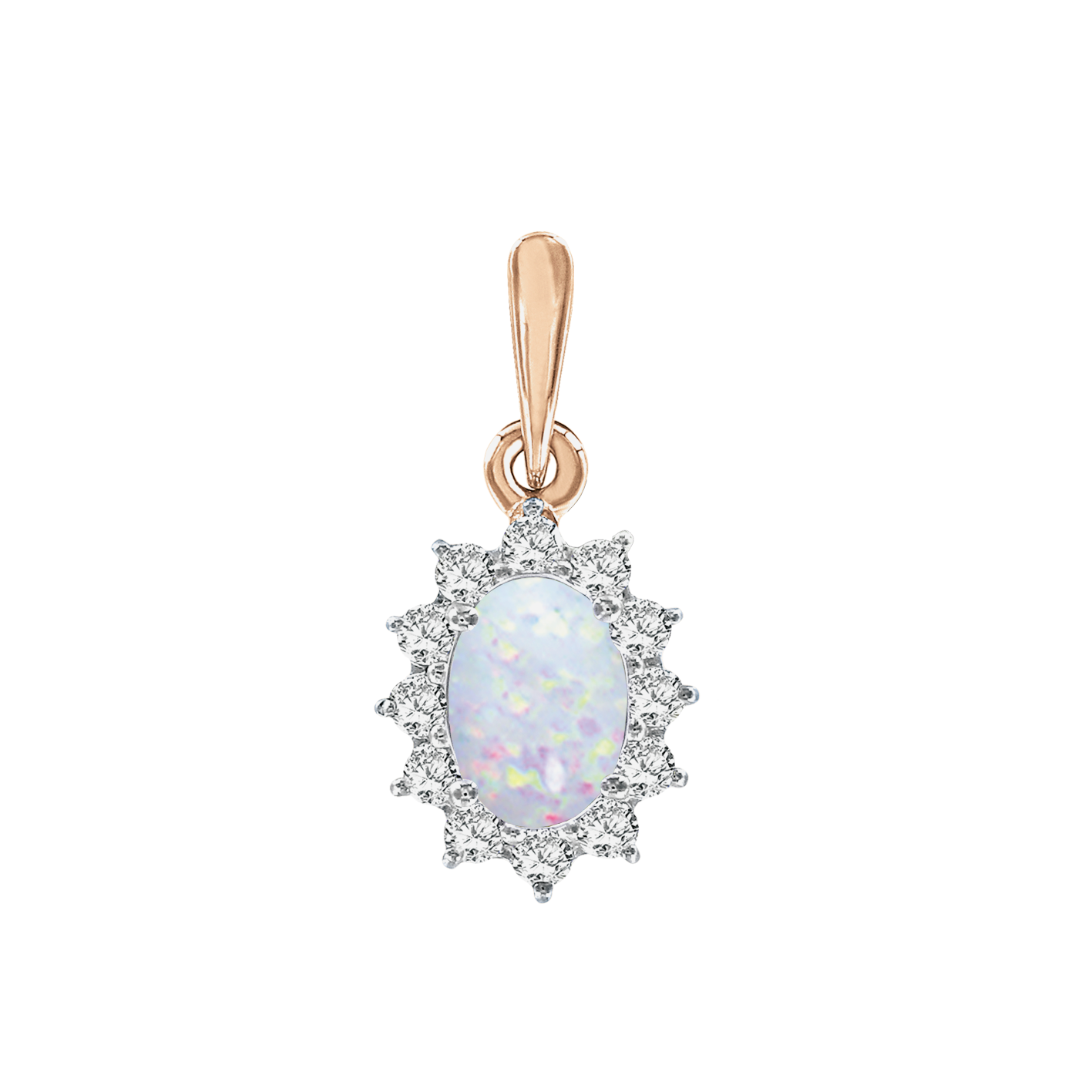 Anhänger mit Opal und Zirkonia Bild 1