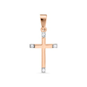 Anhänger – Kreuz mit Zirkonia Bild 1
