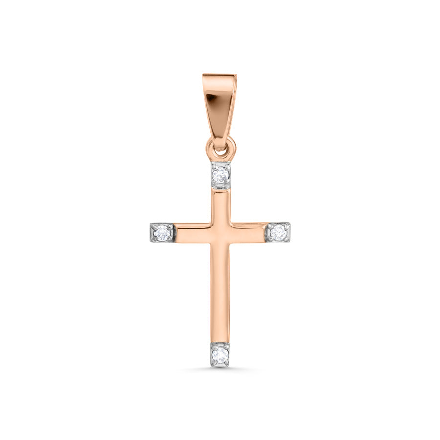 Anhänger – Kreuz mit Zirkonia Bild 1
