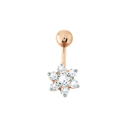 Bauchpiercing mit Zirkonia Bild 1