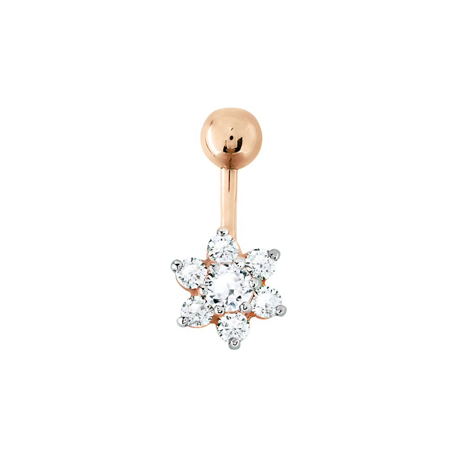 Bauchpiercing mit Zirkonia Bild 1