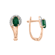 Ohrhänger mit grünem Onyx und Zirkonia Bild 1