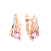 Ohrhänger mit Amethyst und Zirkonia Bild 1