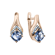 Ohrhänger mit London Blue Topas und Zirkonia Bild 1