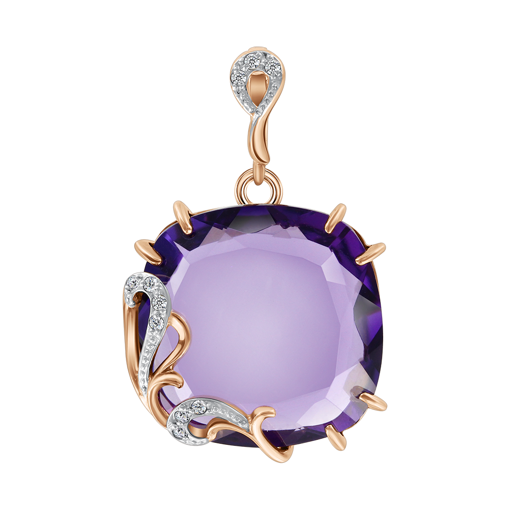 Anhänger mit Amethyst und Zirkonia Bild 1