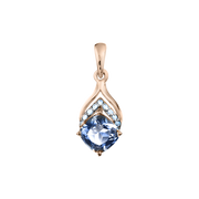 Anhänger mit London blue Topas und Zirkonia Bild 1
