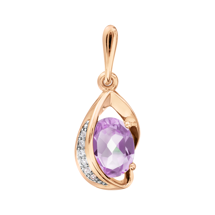 Anhänger mit Zirkonia und Amethyst Bild 1