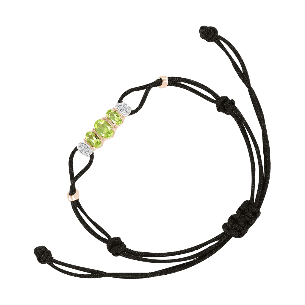 Armband mit Zirkonia und Chrysolith Bild 1