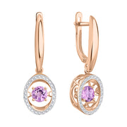 Ohrhänger mit Amethyst und Zirkonia Bild 1