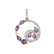 Anhänger mit Amethysten und Zirkonia Bild 1