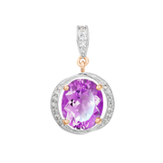 Anhänger mit Zirkonia und Amethyst Bild 1
