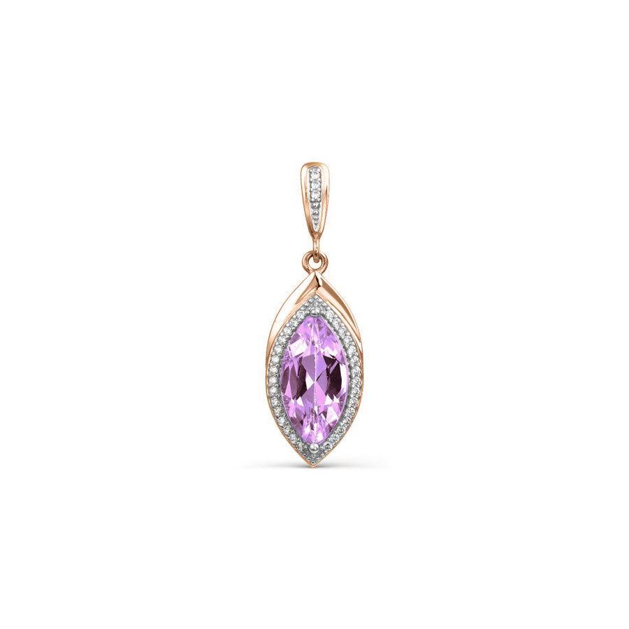 Anhänger mit Zirkonia und Amethyst Bild 1