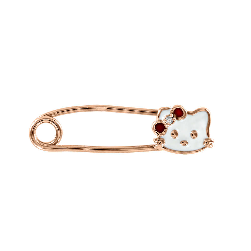 Brosche mit Emaille und Zirkonia Bild 1