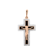 Anhänger - Kreuz mit Zirkonia und Emaille Bild 1