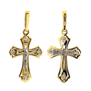 Anhänger – Kreuz mit Zirkonia Bild 1