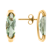 Ohrstecker mit grünem Amethyst Bild 1