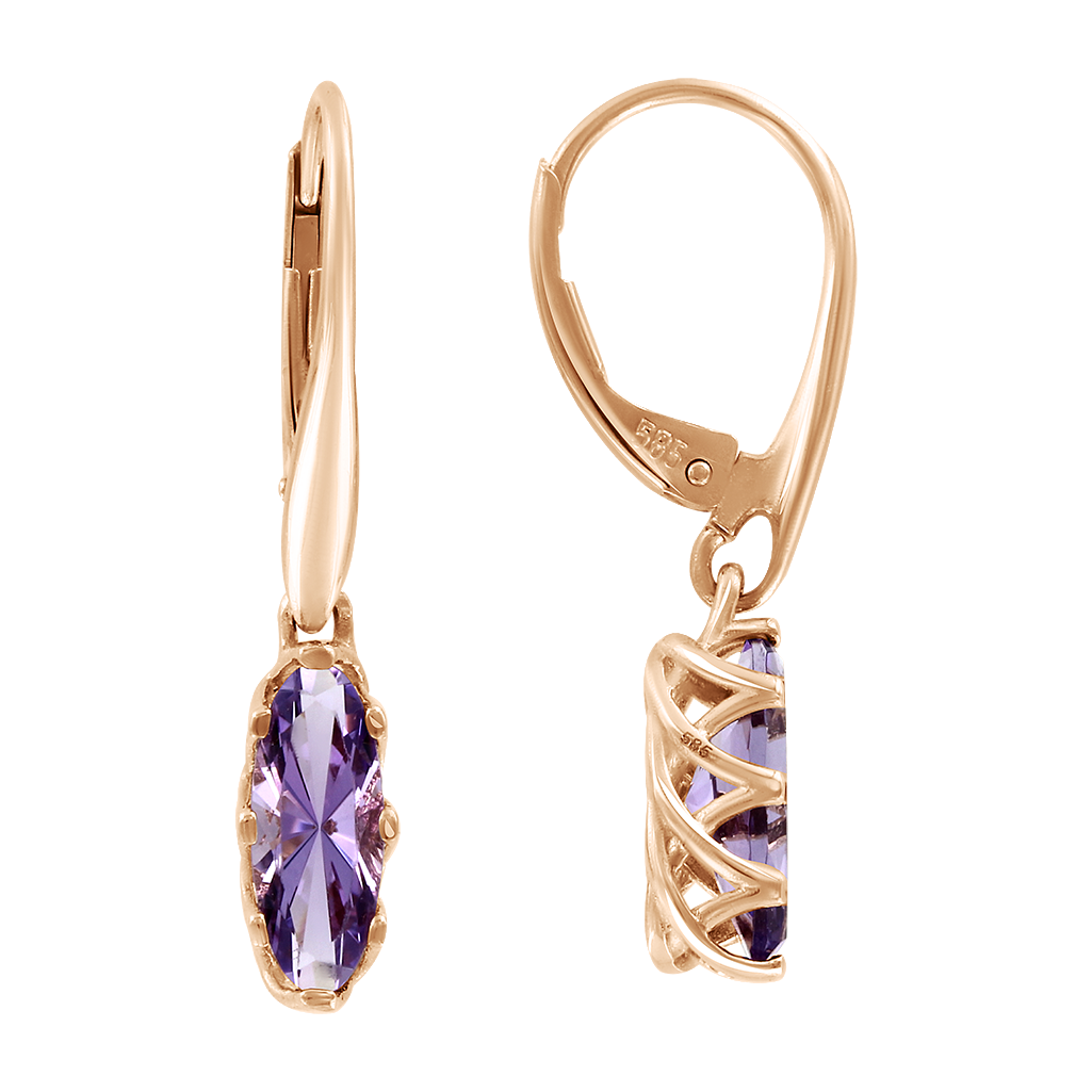 Ohrhänger mit Amethyst Bild 1