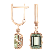 Ohrhänger mit grünem Amethyst Bild 1