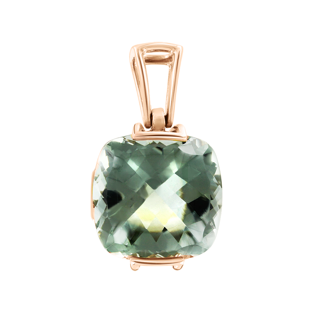 Anhänger mit grünem Amethyst Bild 1