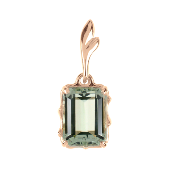 Anhänger mit grünem Amethyst Bild 1