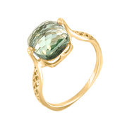 Damenring mit grünem Amethyst Bild 1