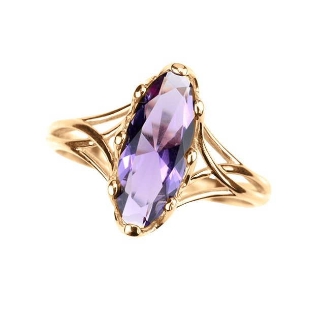 Damenring mit Amethyst Bild 1