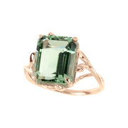 Damenring mit grünem Amethyst Bild 1