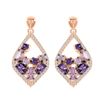 Ohrstecker vergoldet mit Amethyst 