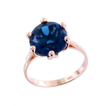 Damenring mit blue Topas 