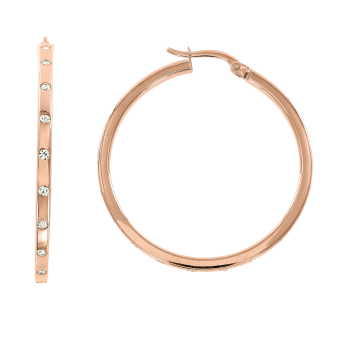 Gold Creole mit Zirkonia 
