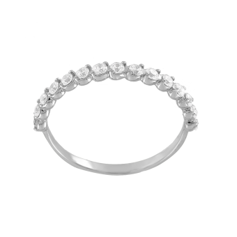 Weißgold Damenring mit Zirkonia 