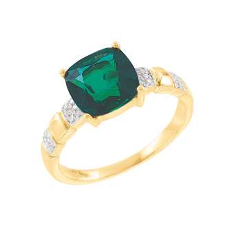 Damenring mit Brillant Gelbgold 