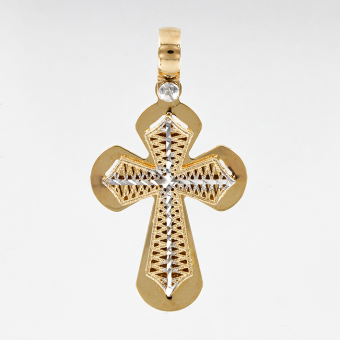 Kreuz aus Gelbgold 