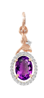 Anhänger mit Amethyst und Zirkonia 