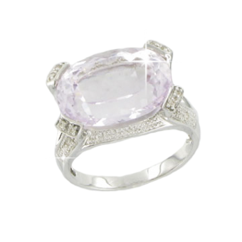 Damenring mit Brillanten und Kunzite 