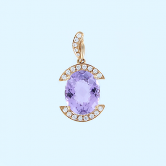 Anhänger mit Brillanten und Amethyst 