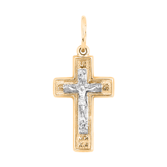 Gelb-/Weißgold Kreuz 