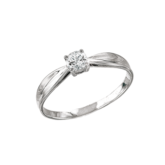 Weißgold Damenring mit Swarovski Zirkonia 